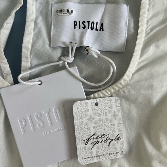 NWT Pistola Kaelynn Ruffle White Long Sleeve Cotton Blouse - Picture 8 of 9